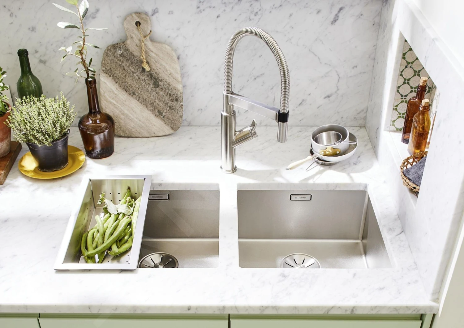 Blanco Solenta S - Wastafelkraan Met Flexibele Arm En Sproeikop, Chroom 522404 - Afbeelding 9