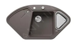 Blanco Delta II - Silgranit Spoelbak, 1057x575 Mm, Met Afvoerbediening En Toebehoren, InFino, Grijs 527238