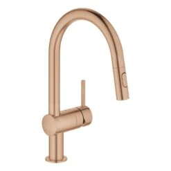 Grohe Minta - Keukenkraan Met Uittrekbare Handdouche, Geborsteld Warm Sunset 32321DL2