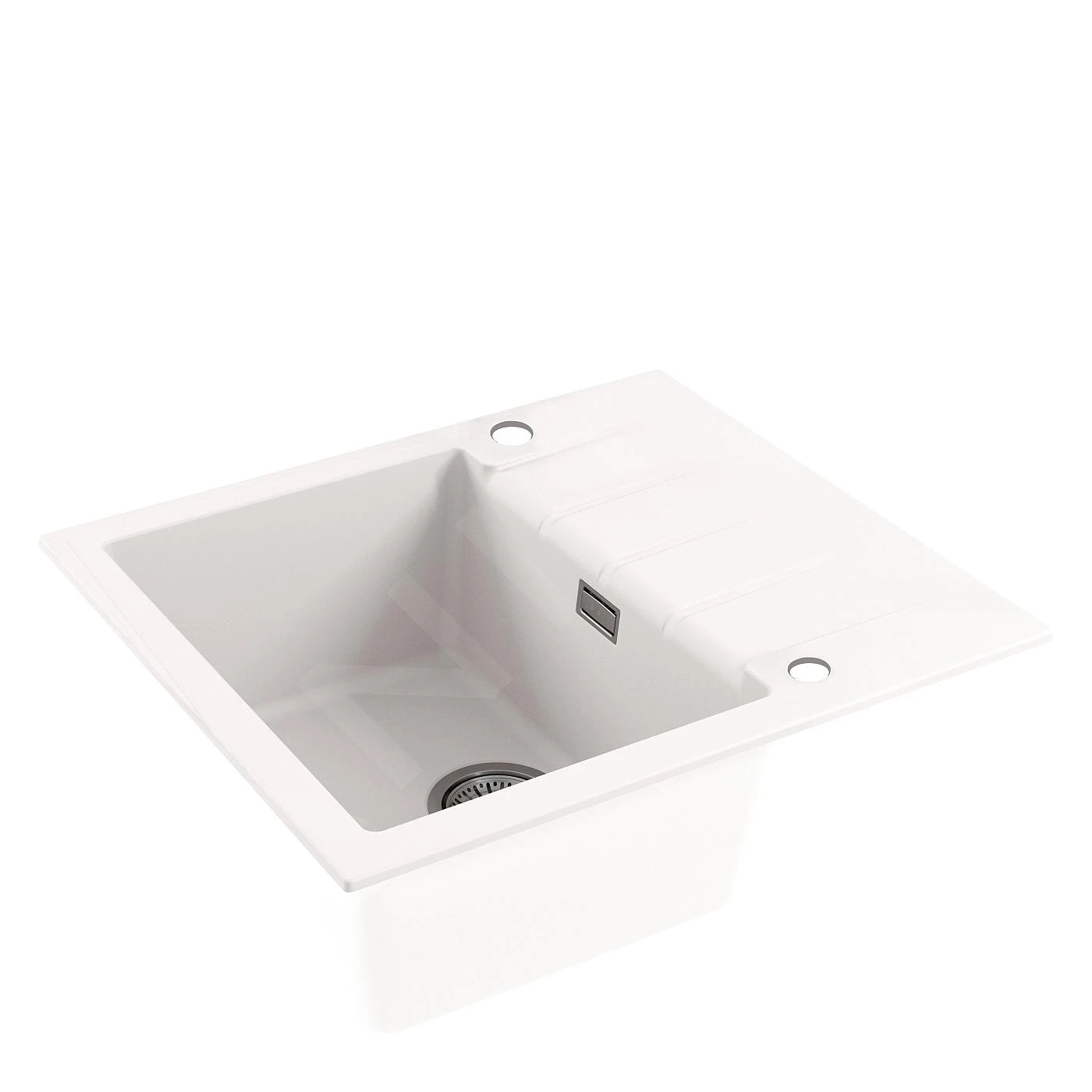 Alveus Cadit - Granieten Spoelbak 590x500 Mm, Met Draaiknopbediening, Arctic 1132017 - Afbeelding 3