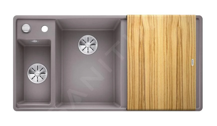 Blanco Axia III 6 - Silgranit Spoelbak, 990x500 Mm, Met Afvoerbediening En Toebehoren, InFino, Aluminium 524665 - Afbeelding 3