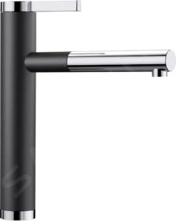 Blanco Linee S - Keukenkraan Met Uittrekbare Sproeikop, Antraciet/chroom 518438