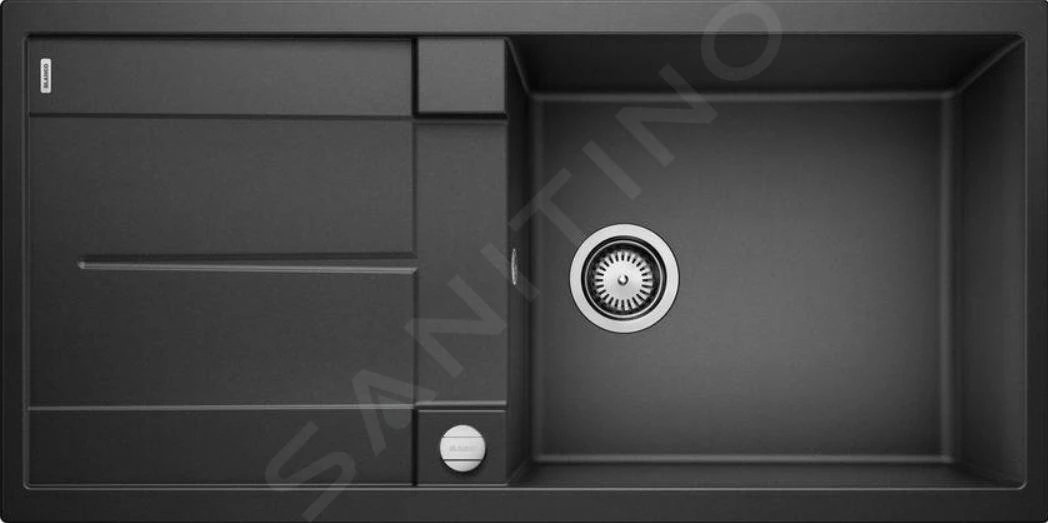 Blanco Metra XL 6 - Silgranit Spoelbak, 990x490 Mm, Met Draaiknopbediening, Zwart 525933