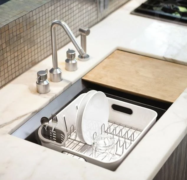 Simplehuman Keuken Accessoires - Afdruiprek 370x326x172 Mm, Wit KT1104 - Afbeelding 8