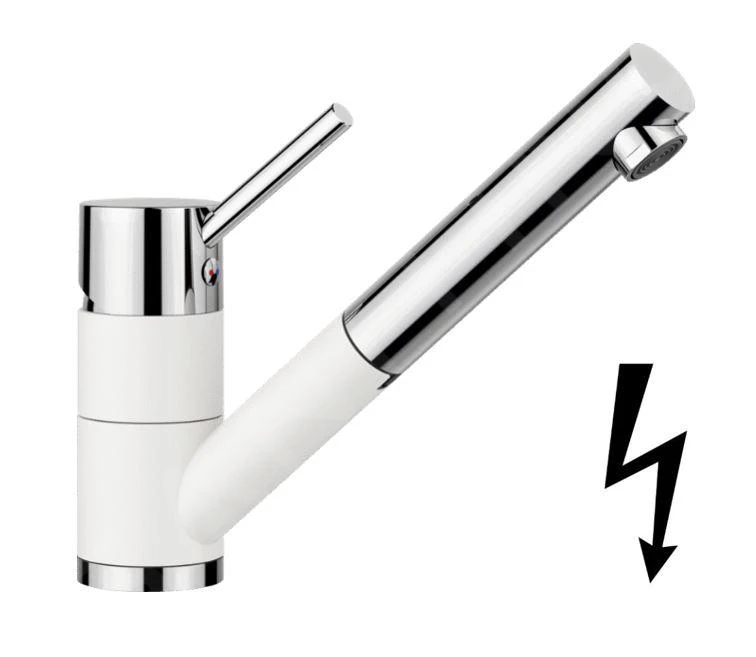 Blanco Antas S - Keukenkraan Met Uittrekbare Sproeikop, Wit/chroom 516766