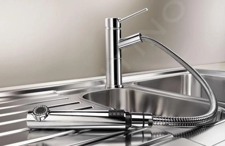 Blanco Alta S - Keukenraan Met Uittrekbare Sproeikop, Chroom 515122 - Afbeelding 3
