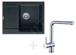 Franke Sets - Keukenset G7, Fragraniet Spoelbak MRG 611-62, Onyx + Kraan Samoa, Chroom 114.0253.063