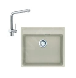Franke Sets - Set G246, Fragraniet Spoelbak MRG 610-52 RTL En Keukenkraan Samoa, Sahara/chroom 114.0675.672