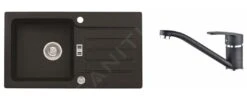 Alveus Sets - Set Spoelbak Niagara 30 En Keukenkraan Nina, Carbon SETA142