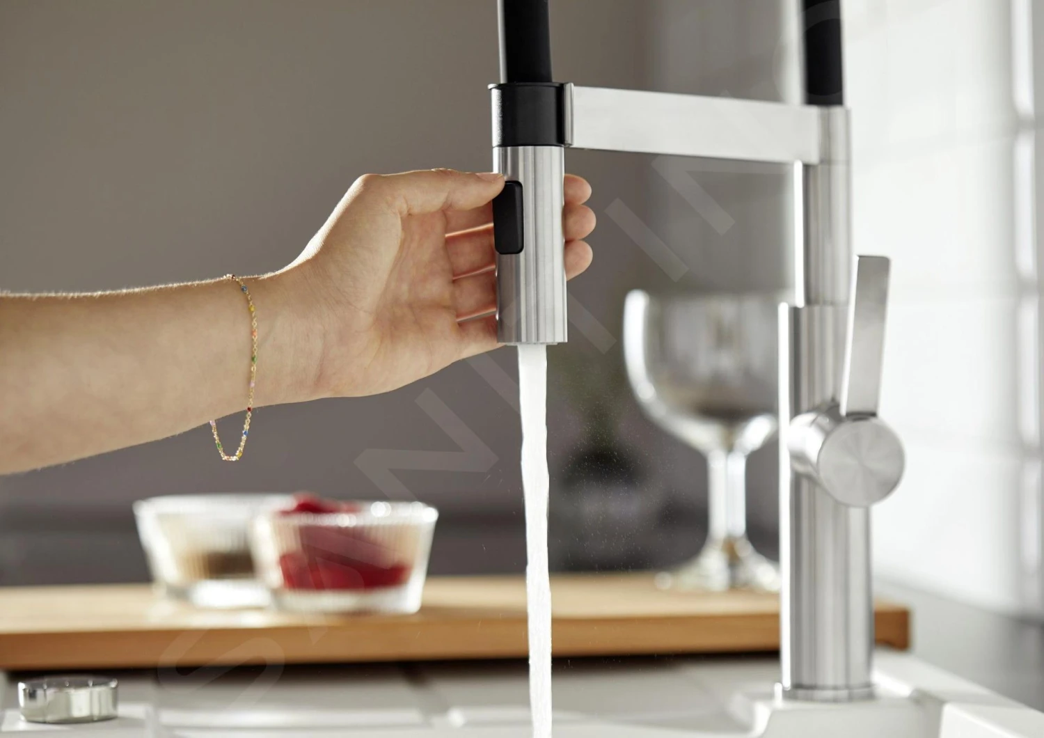 Blanco Sonea S - Wastafelkraan Met Flexibele Arm En Sproeikop, Geborsteld Rvs 526616 - Afbeelding 6