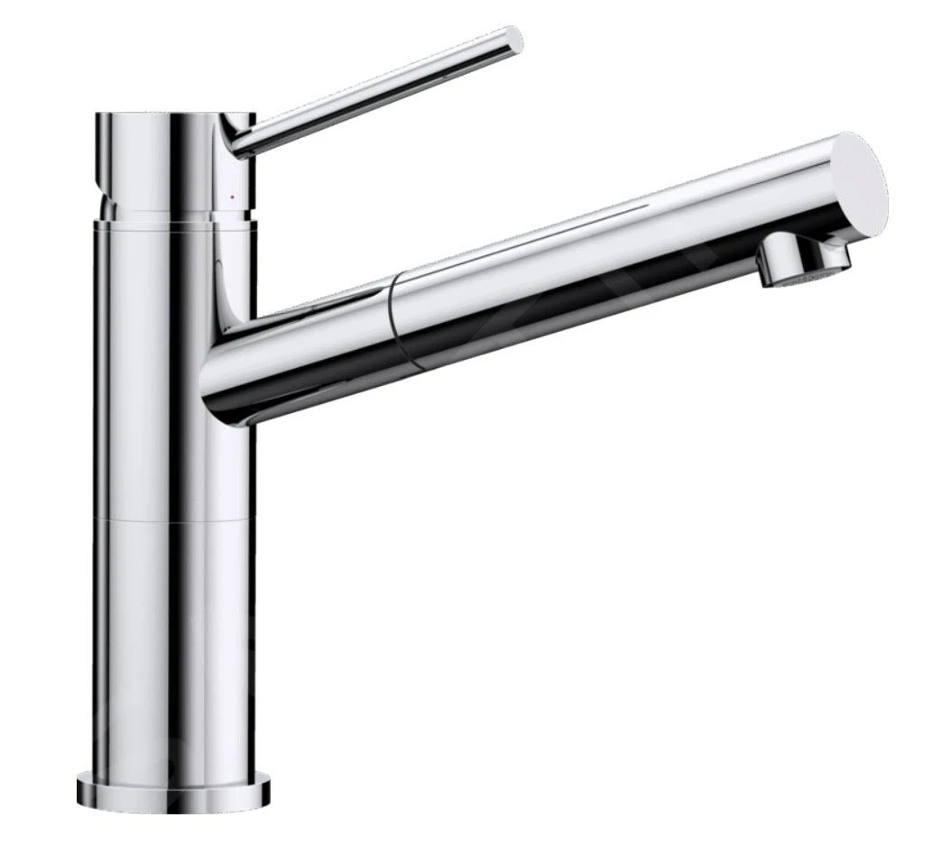 Blanco Alta S - Keukenraan Met Uittrekbare Sproeikop, Chroom 515122