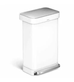 Simplehuman Afvalemmers - Afvalbak Met Zakenhouder, 45 L, Wit CW2027