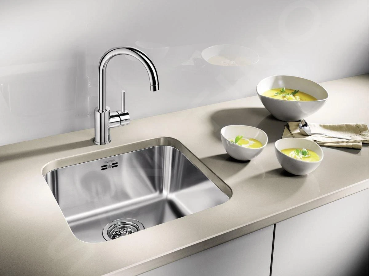 Blanco Supra 400 - Spoelbak, 430x430 Mm, Geborsteld Rvs 518201 - Afbeelding 3