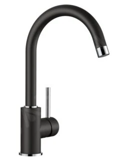 Blanco Mida - Keukenraan, Zwart/chroom 526145