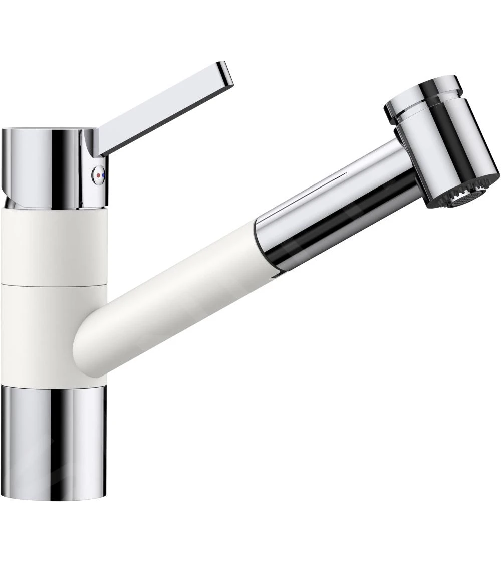 Blanco Tivo S - Keukenkraan Met Uittrekbare Handdouche, Wit/chroom 517613