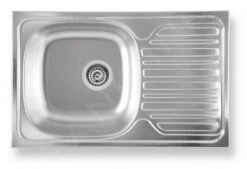 Novaservis Spoelbakken - Spoelbak 490 X 780 Mm Met Afdruipdeel En Overloop, Rvs DR49/78