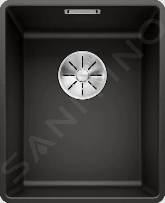 Blanco Subline 320 - Silgranit Spoelbak, 347x427 Mm, Zwart 525982