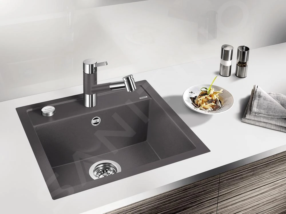 Blanco Tivo S - Keukenkraan Met Uittrekbare Handdouche, Rock Grey/chroom 518798 - Afbeelding 4