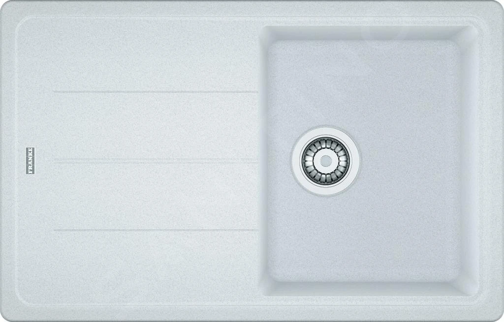 Franke Basis - BFG 611-78 Fragraniet Spoelbak, 780x500 Mm, Ijswit 114.0285.168