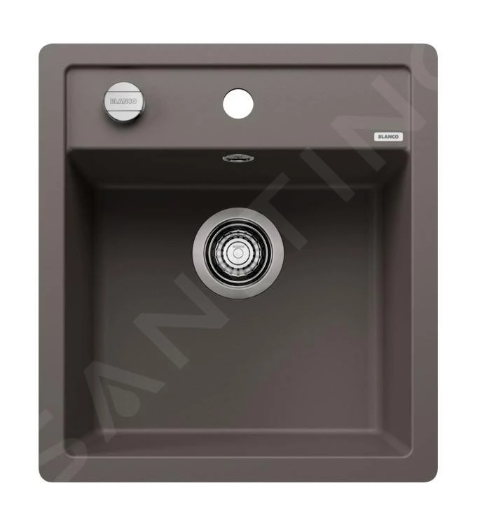 Blanco Dalago 45 - Silgranit Spoelbak, 455x500 Mm, Met Afvoerbediening, Grijs 527243