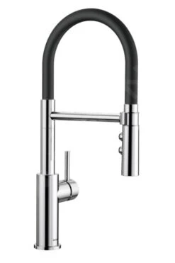 Blanco Catris S - Keukenraan Met Flexibele Uitloop En Sproeikop, Zwart/chroom 525791