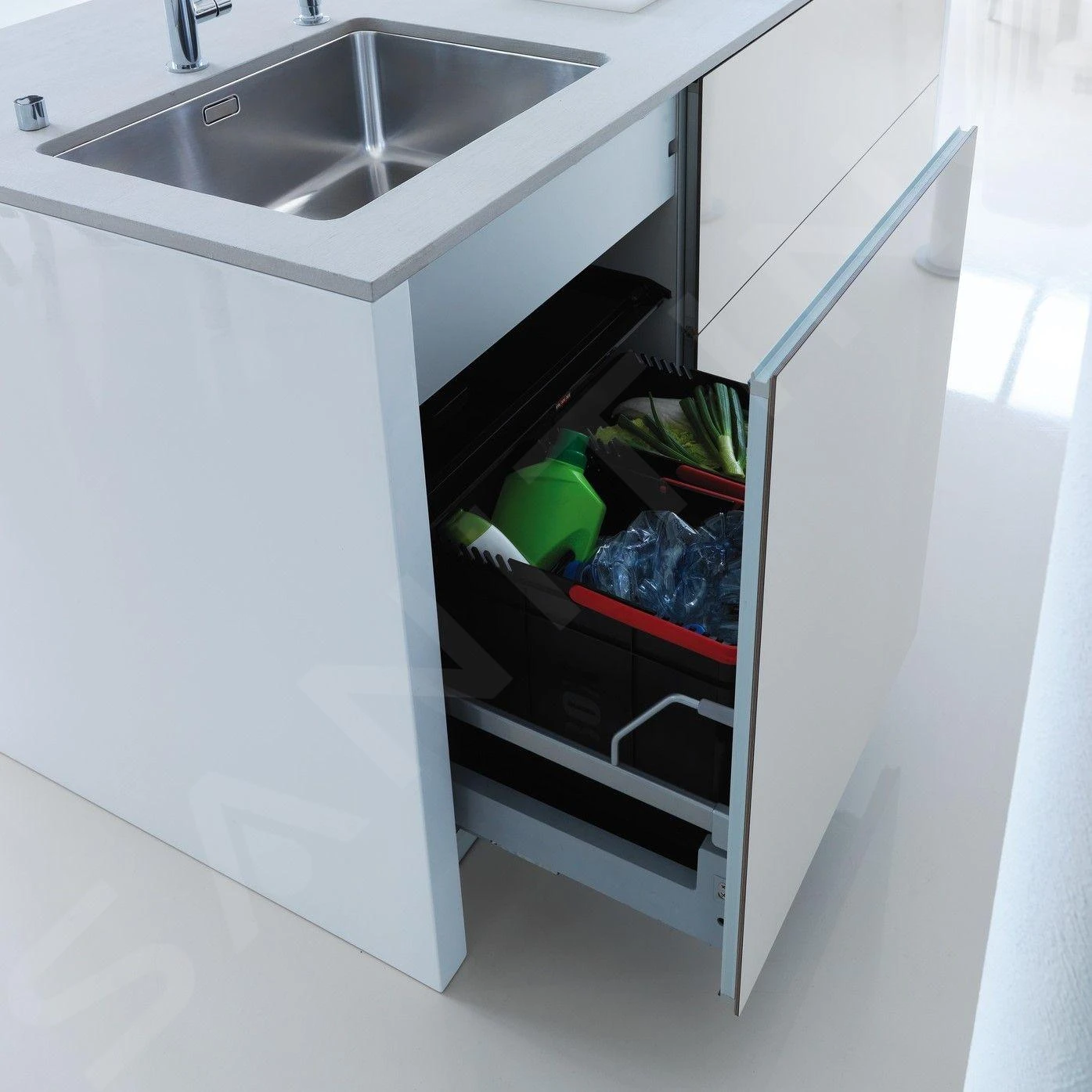 Franke Sorters - 300-60 Duo Inbouw Afvalemmer 121.0150.143 - Afbeelding 3