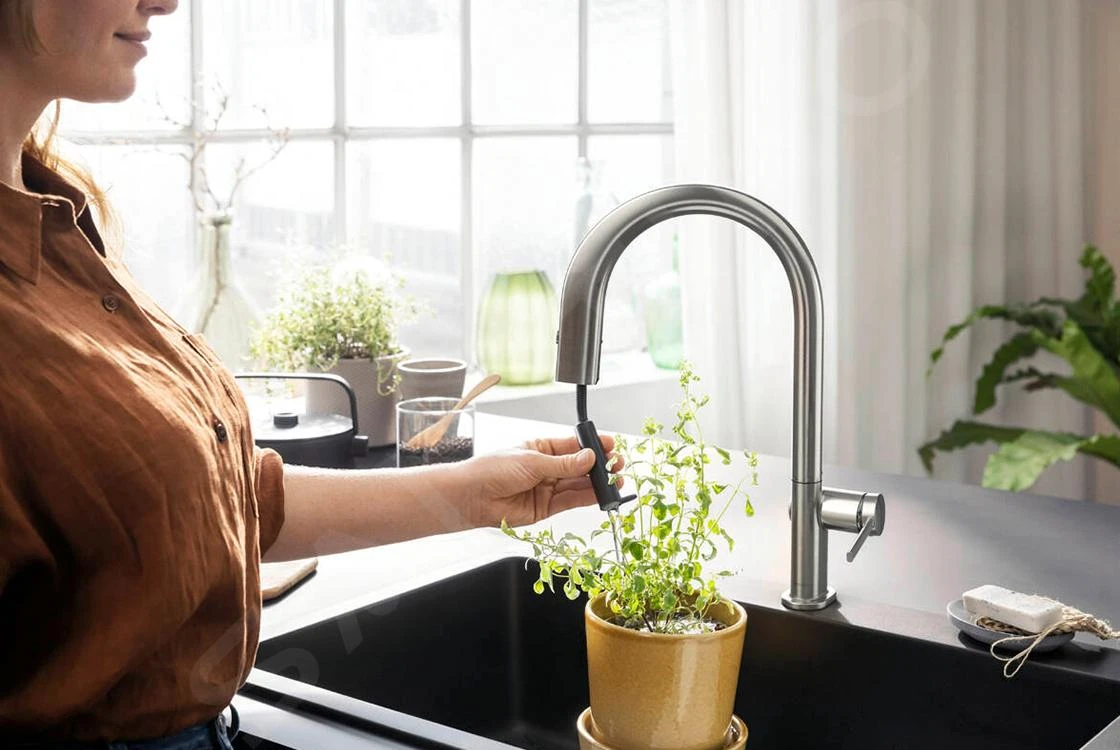 Hansgrohe Aqittura M91 - Keukenmengkraan Met Uittrekbare Uitloop En Filterfunctie, SBox, Rvs Look 76800800 - Afbeelding 3