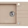 Alveus Rock - Granieten Spoelbak 780x480 Mm, Met Draaiknopbediening, Beige 1090946
