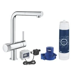 Grohe Blue Pure - Minta Keukenkraan Met UltraSafe Filtratie En Uittrekbare Douchekop, Chroom 30393000