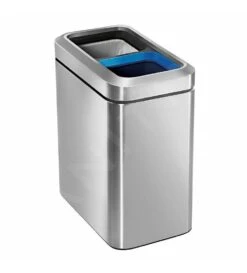 Simplehuman Afvalemmers - Open Recyclebak 20 L, Gebrosteld Rvs CW1470