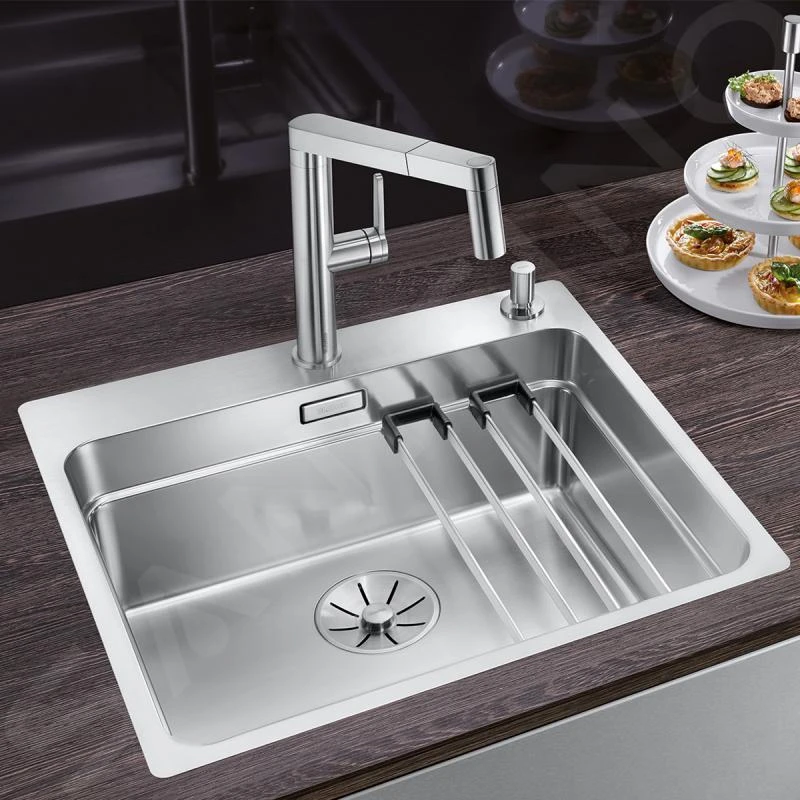 Blanco Etagon 500 - Spoelbak, 540x500 Mm, Met Verschillende Niveaus, InFino, Rvs 521748 - Afbeelding 4