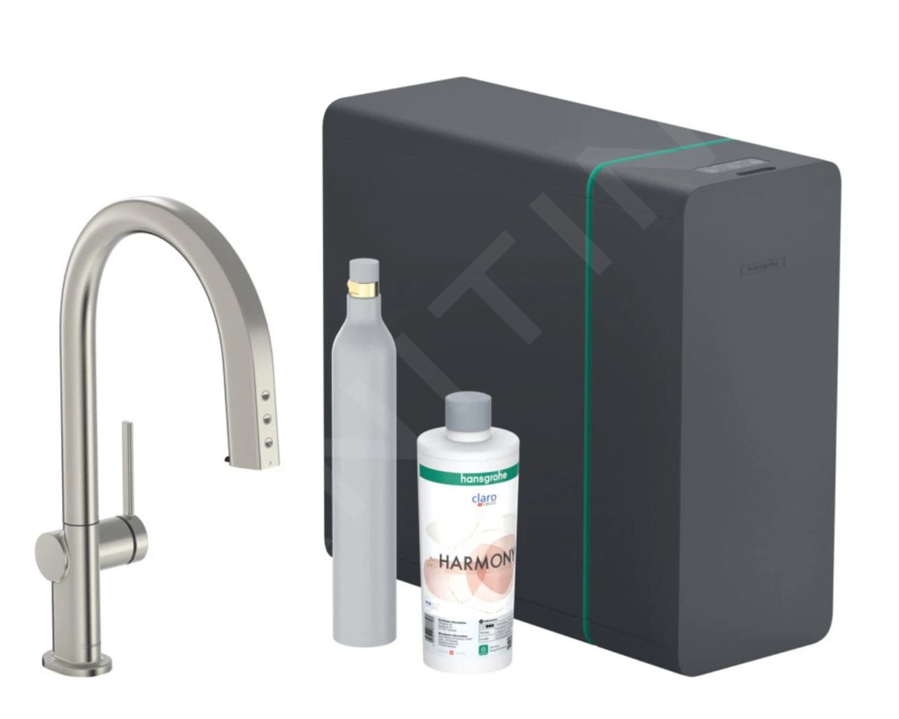 Hansgrohe Aqittura M91 - Keukenmengkraan Met Uittrekbare Uitloop, SodaSystem, SBox, Rvs Look 76806800