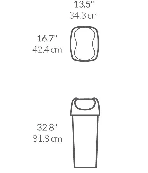 Simplehuman Afvalemmers - Afvalbak 60 L, Zwart CW1333 - Afbeelding 2