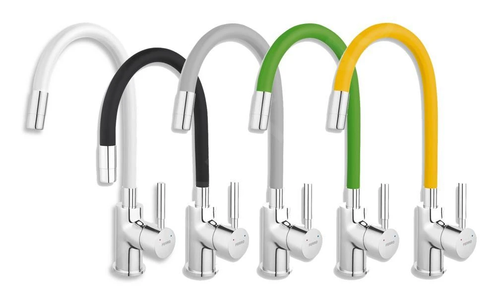 Novaservis Ferro - Keukenkraan Met Flexibele Arm, Zwart/chroom 70710,0C - Afbeelding 4