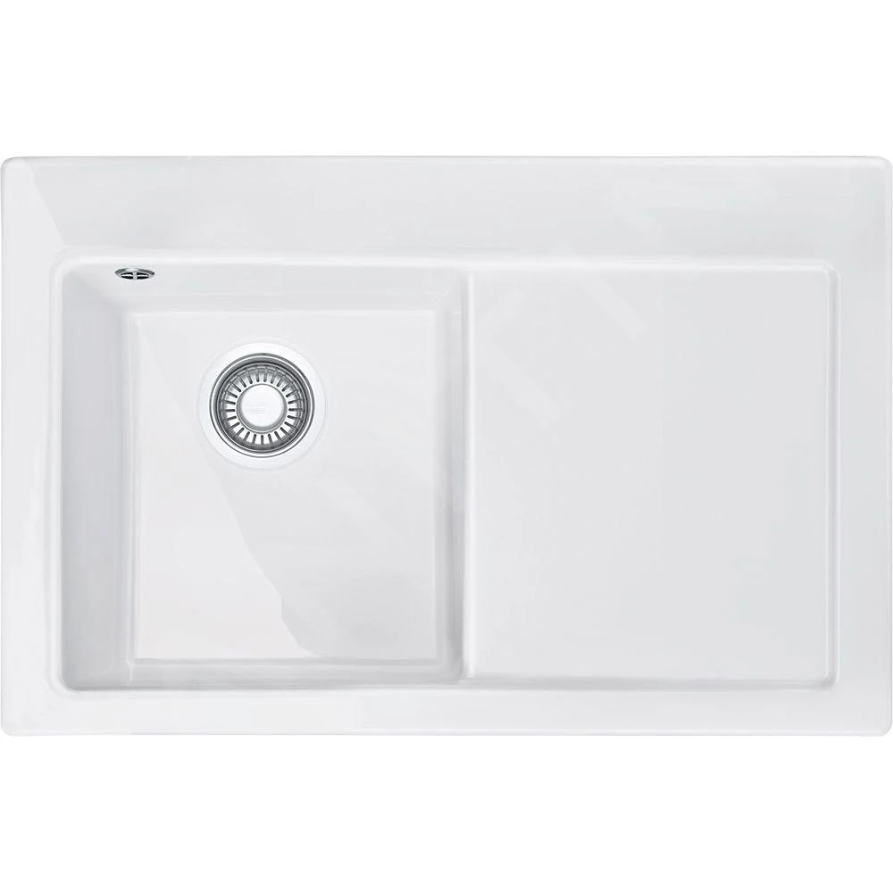 Franke Mythos - Keramische Spoelbak MTK 611-78/2, 780x510 Mm, Glacier 124.0433.442