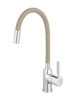 Novaservis Ferro - Keukenkraan Met Flexibele Arm, Beige/chroom 70710,0BE