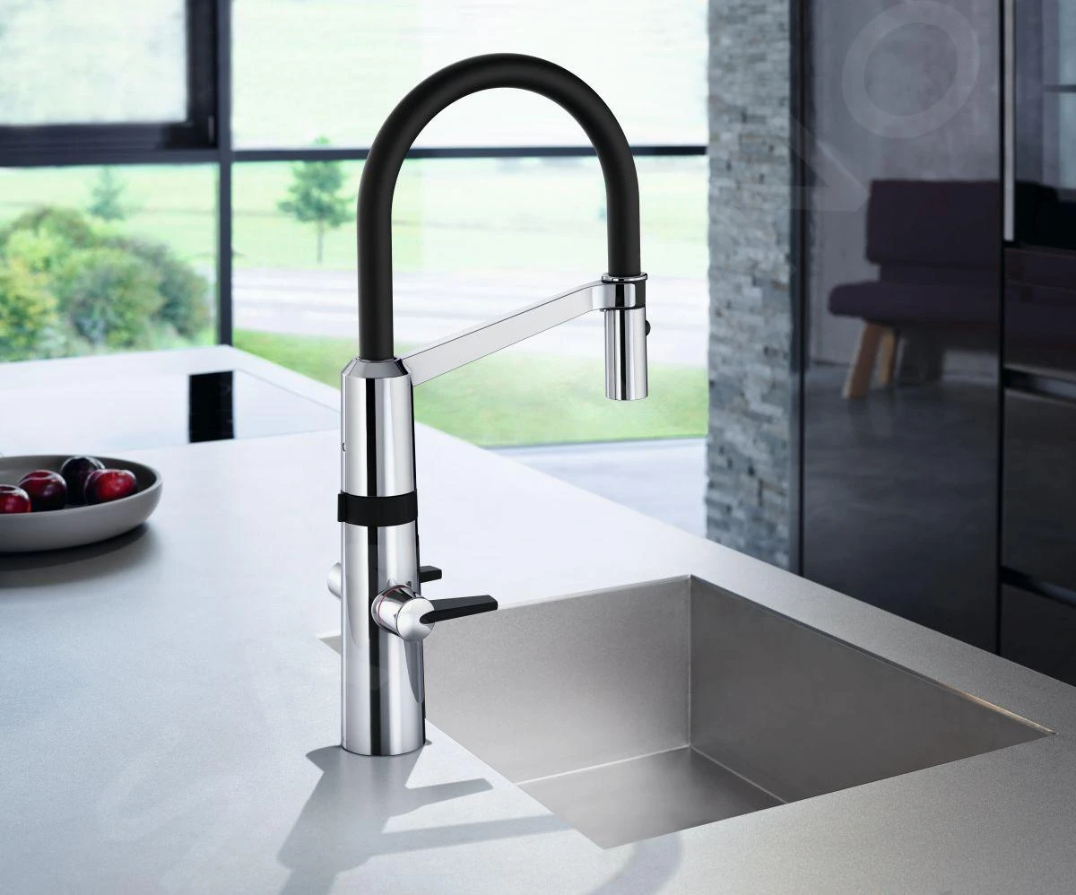 Hansa Fit - Hybrid Elektronische Keukenkraan, Elektronische Stopkraan, Zwart/chroom 65262213 - Afbeelding 4