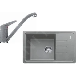 Franke Sets - Keukenset G117, Fragraniet Spoelbak BSG 611-62, Steengrijs + Kraan FC 9541.084, Steengrijs 114.0440.712