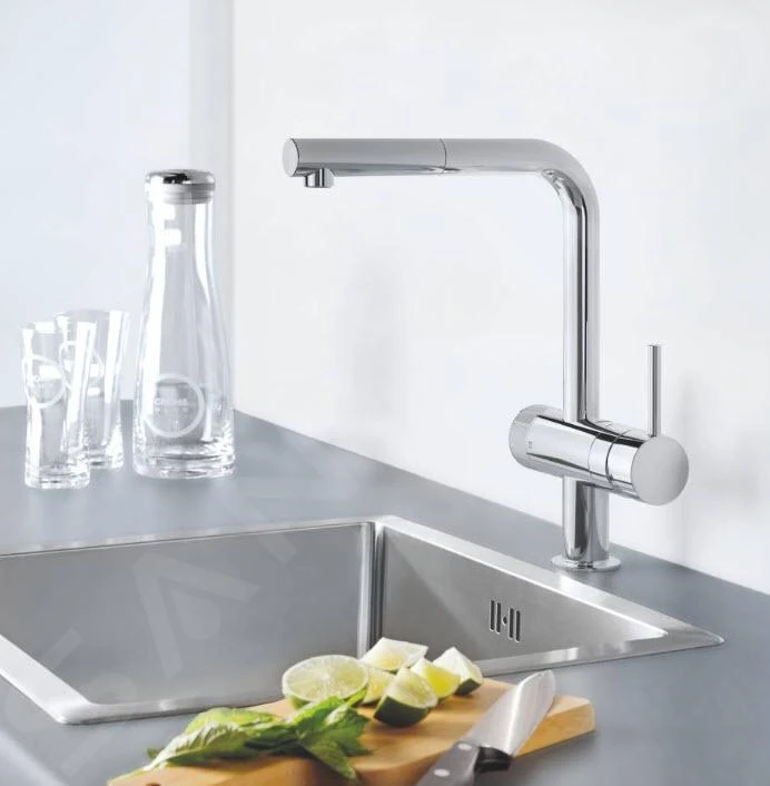 Grohe Blue Pure - Minta Keukenkraanset Met Filter En Uitrekkbare Handdouche, Chroom 30382000 - Afbeelding 3