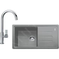 Franke Sets - Keukenset G119, Fragraniet Spoelbak BSG 611-78/39 + Kraan FP 0408.031, Steengrijs/chroom 114.0441.165
