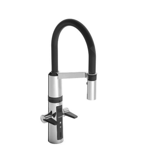 Hansa Fit - Hybrid Elektronische Keukenkraan, Elektronische Stopkraan, Zwart/chroom 65262213