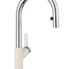 Blanco Carena S - Keukenkraan Met Uittrekbare Sproeikop, Zacht Wit/chroom 526931