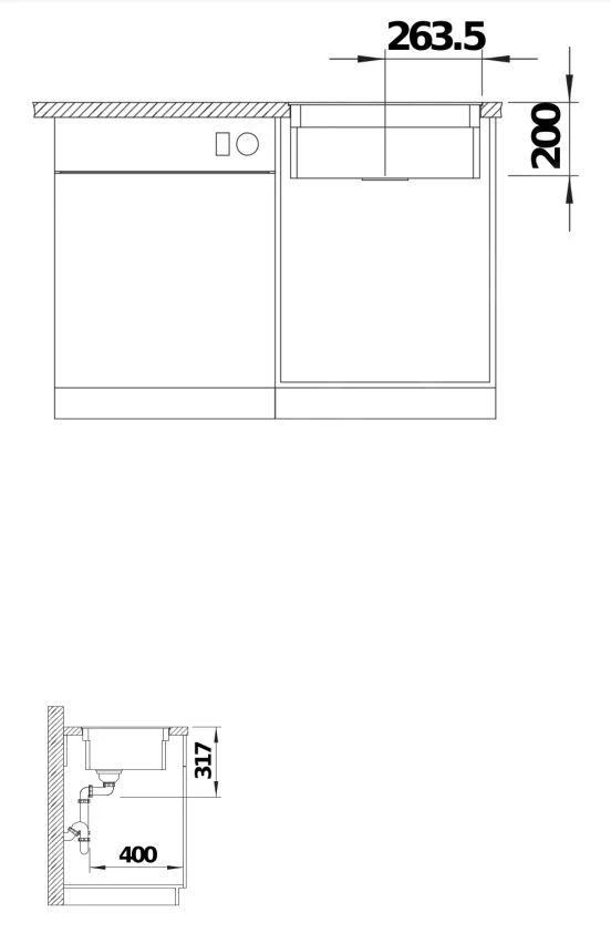 Blanco Etagon 500 - Silgranit Spoelbak, 527x427 Mm, Met Verschuifbare Rails, Zwart 526349 - Afbeelding 3