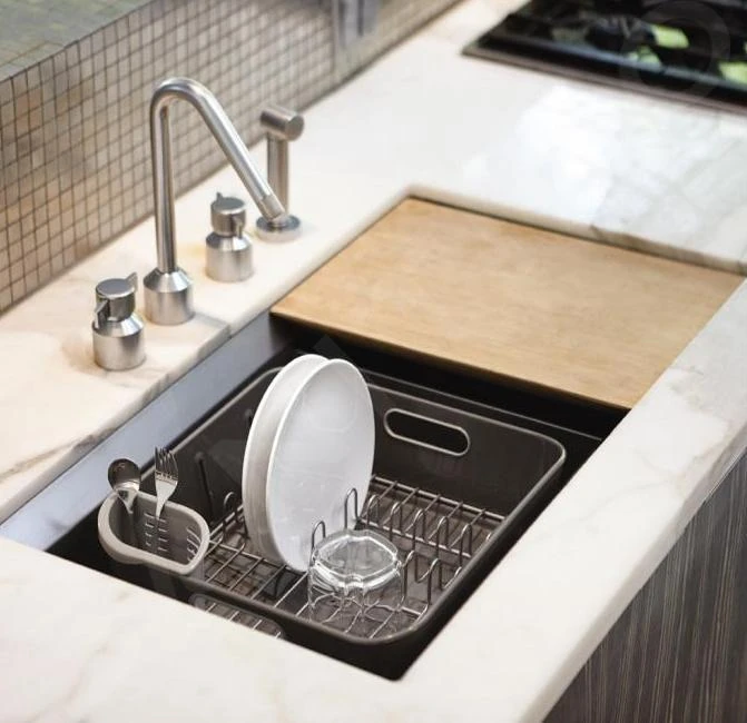 Simplehuman Keuken Accessoires - Afdruiprek 370x326x172 Mm, Grijs KT1106 - Afbeelding 6