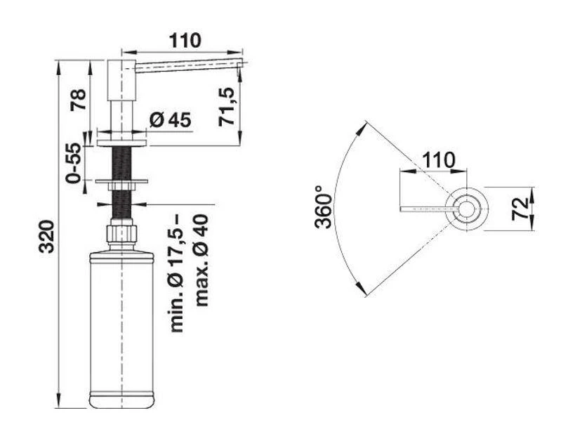 Blanco Accessoires - Afwasmiddeldispenser Piona, Rvs 517537 - Afbeelding 2