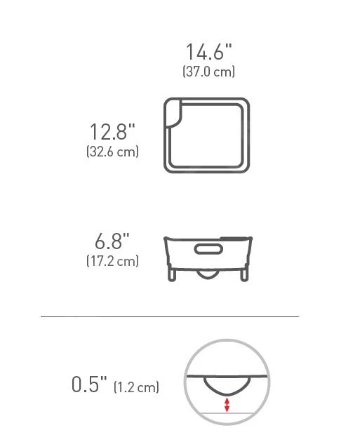 Simplehuman Keuken Accessoires - Afdruiprek 370x326x172 Mm, Zwart KT1105 - Afbeelding 2