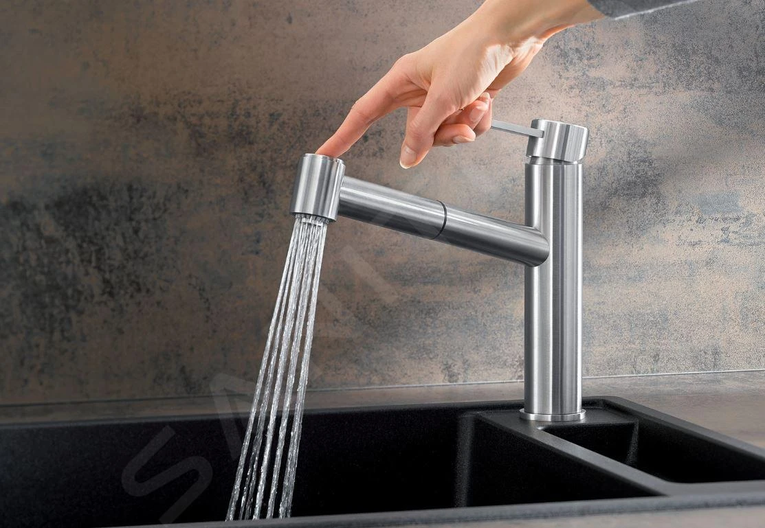 Blanco Ambis S - Keukenkraan Met Uittrekbare Sproeikop, Geborsteld Rvs 525124 - Afbeelding 5