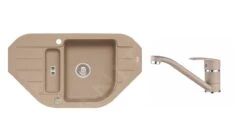 Alveus Sets - Set Spoelbak Niagara 60 En Keukenkraan Nina, Beige SETA154