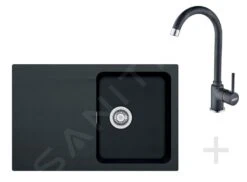 Franke Sets - Keukenset T30, OID 611-78 Tectonite Spoelbak, Zwart + FP 9900 Keukenkraan, Onyx NEW 114.0366.039