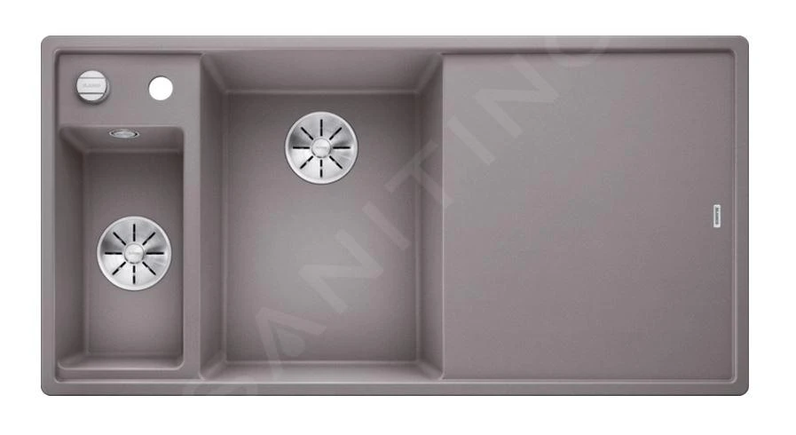 Blanco Axia III 6 - Silgranit Spoelbak, 1000x510 Mm, Met Afvoerbediening En Toebehoren, InFino, Aluminium 524645